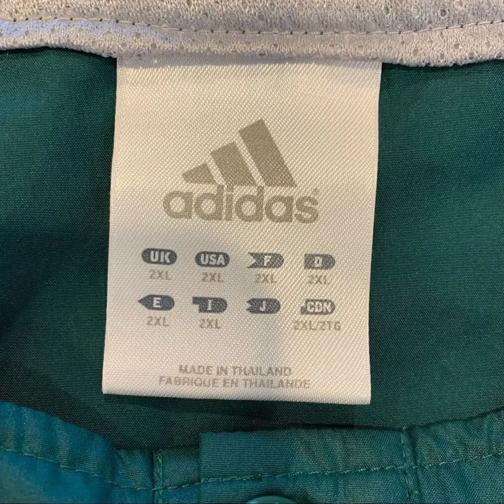 Adidas Pullover Windbreaker Lightweight Jacket Green Size 2XL